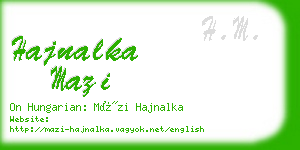 hajnalka mazi business card